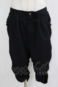 GADGET GROW / ギャザーハーフパンツ  ブラック H-25-11-21-1033-GO-PA-KB-ZH