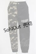 NieR Clothing / カモフラ柄切替パンツ  黒 H-25-11-21-1034-PU-PA-KB-ZH