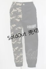 NieR Clothing / カモフラ柄切替パンツ  黒 H-25-11-21-1034-PU-PA-KB-ZH