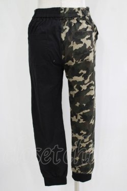 画像3: NieR Clothing / カモフラ柄切替パンツ  黒 H-25-11-21-1034-PU-PA-KB-ZH