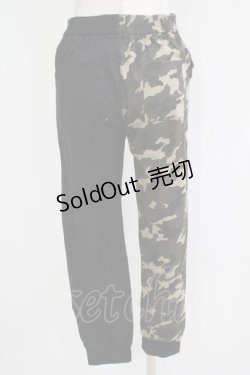 画像3: NieR Clothing / カモフラ柄切替パンツ  黒 H-25-11-21-1034-PU-PA-KB-ZH