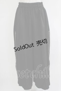 画像1: NieR Clothing / 2WAY SIDE ZIP WIDE PANTS  ブラック H-25-11-21-1037-PU-PA-KB-ZH