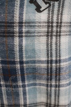 画像4: NieR Clothing / 切替チェックシャツ  ブルー H-25-11-21-1039-PU-BL-KB-ZH