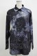 画像1: NieR Clothing / 総柄シャツ  グレー H-25-11-21-1040-PU-BL-KB-ZH (1)