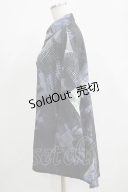 画像2: NieR CLOTHING / 総柄シャツ  グレー H-25-11-21-1040-PU-BL-KB-ZH