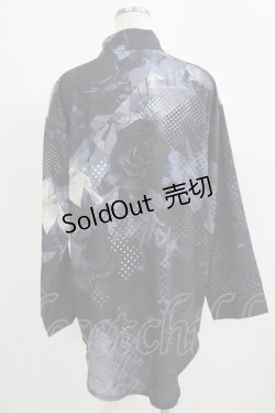 画像3: NieR CLOTHING / 総柄シャツ  グレー H-25-11-21-1040-PU-BL-KB-ZH