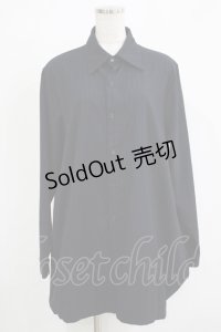 Deorart / ストライプロングシャツ L ネイビー H-25-11-21-1041-PU-BL-KB-ZH