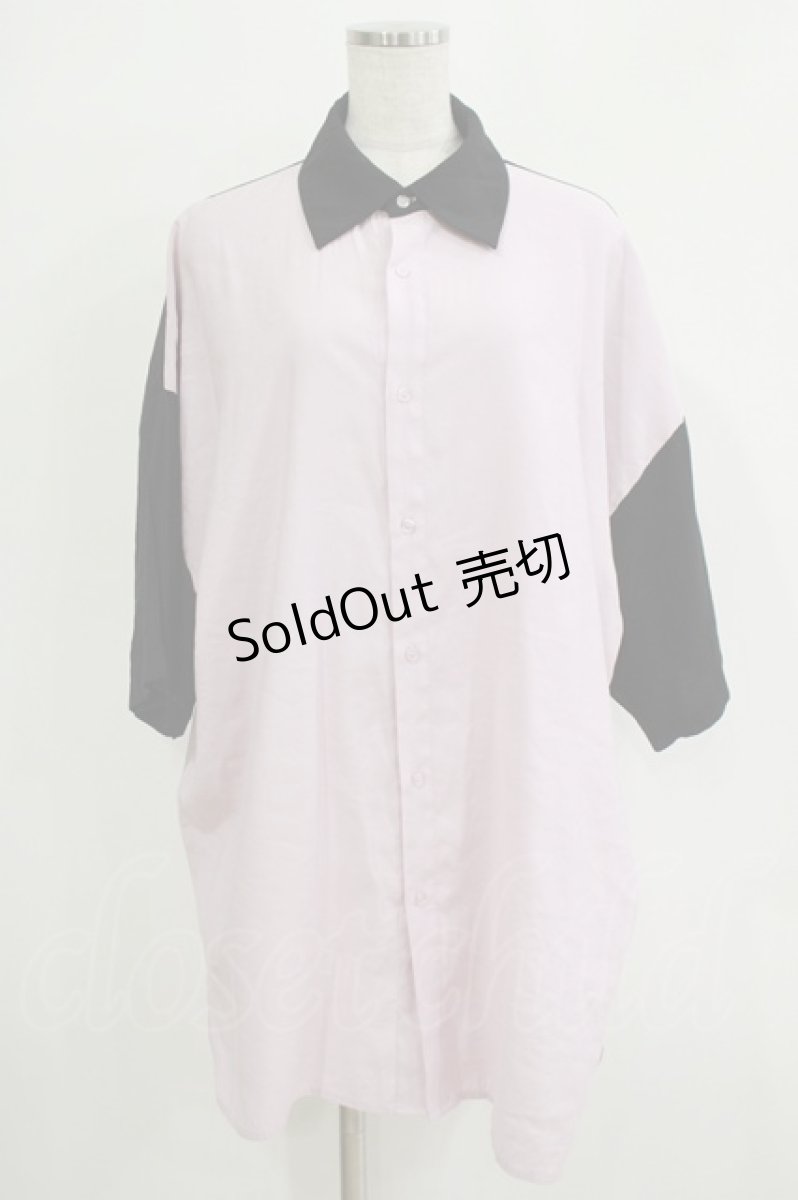 画像1: 【SALE】Deorart / 切替ボーリングシャツ M ラベンダーピンク H-25-11-21-1042-PU-BL-KB-ZT347 (1)