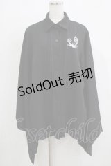NieR Clothing / 着物風袖シャツ  ブラック H-25-11-21-1043-PU-BL-KB-ZH