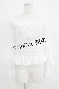 画像1: Vallee lys / Blossom Breeze Blouse  白 H-25-11-21-1044-GO-BL-KB-ZH