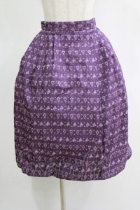 Jane Marple Dans Le Salon / グリッタージャガードスカート M パープル H-25-11-21-1005-JM-SK-KB-ZH