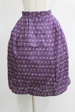 画像1: Jane Marple Dans Le Salon / グリッタージャガードスカート M パープル H-25-11-21-1005-JM-SK-KB-ZH