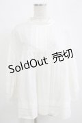 Jane Marple / Pleated Collar Tunic Blouse  ホワイト H-25-11-21-1046-JM-BL-KB-ZH
