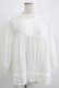 画像1: Jane Marple / Pleated Collar Tunic Blouse  ホワイト H-25-11-21-1046-JM-BL-KB-ZH (1)