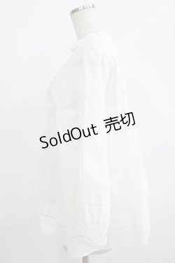 画像2: Jane Marple / Pleated Collar Tunic Blouse  ホワイト H-25-11-21-1046-JM-BL-KB-ZH