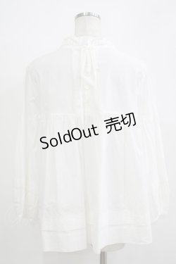 画像3: Jane Marple / Pleated Collar Tunic Blouse  ホワイト H-25-11-21-1046-JM-BL-KB-ZH