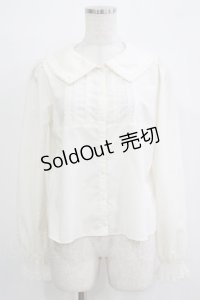 Emily Temple cute / プラッターカラーブラウス M アイボリー H-25-11-21-1047-ET-TO-KB-ZH