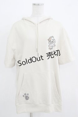 画像1: NieR Clothing / 半袖プルパーカー  ベージュ(ミケ) H-25-11-21-1049-PU-TO-KB-ZH