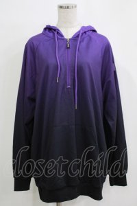 NieR Clothing / ロゴ刺繍プルパーカー  パープル H-25-11-21-1051-PU-TO-KB-ZH