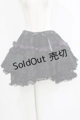 FRILL / プリントボリュームスカート  ブラック H-25-11-21-1053-HN-SK-KB-ZH