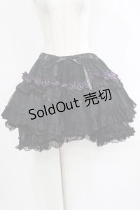 FRILL / プリントボリュームスカート  ブラック H-25-11-21-1053-HN-SK-KB-ZH