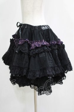 画像2: FRILL / プリントボリュームスカート  ブラック H-25-11-21-1053-HN-SK-KB-ZH