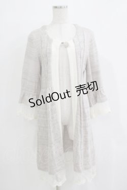 画像1: GRAMM / 透かしニットカーディガン  ピンクベージュ H-25-11-21-1054-HN-TO-KB-ZH