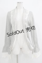 GRAMM / 透かしニットカーディガン  グレー H-25-11-21-1055-HN-TO-KB-ZH