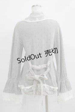 画像3: GRAMM / 透かしニットカーディガン  グレー H-25-11-21-1055-HN-TO-KB-ZH