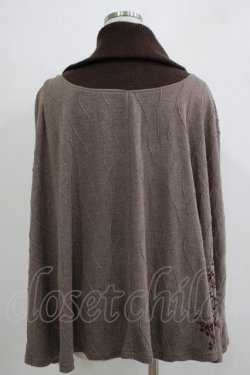 画像3: kikou / ニットポンチョ  ブラウン H-25-11-21-1056-GO-TO-KB-ZH