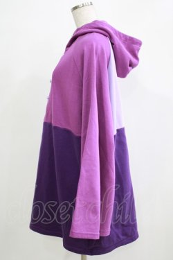 画像2: NieR Clothing / 配色チャイナプルパーカー  パープルMIX H-25-11-21-1059-PU-TO-KB-ZH