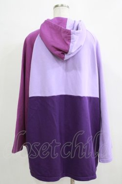 画像3: NieR Clothing / 配色チャイナプルパーカー  パープルMIX H-25-11-21-1059-PU-TO-KB-ZH