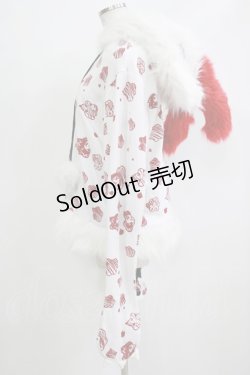 画像2: HANGRY&ANGRY / HANGRYフードパーカー  ホワイト H-25-11-21-1061-HN-TO-KB-ZH