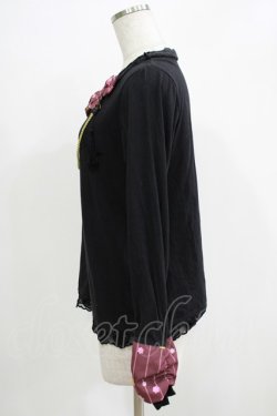 画像2: gouk / 和柄切替チャーム付カットソー  黒 H-25-11-21-1062-GO-TO-KB-ZH