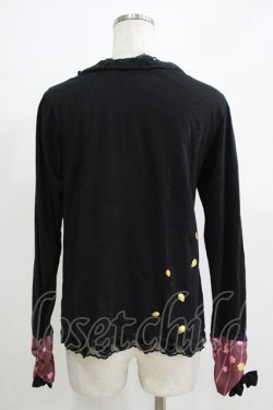 画像3: gouk / 和柄切替チャーム付カットソー  黒 H-25-11-21-1062-GO-TO-KB-ZH