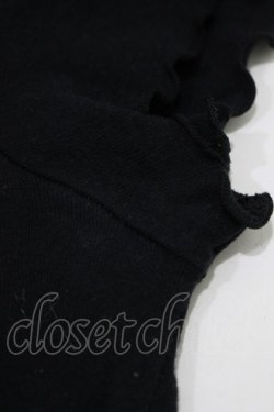 画像4: FRILL / ストライプフリルチョーカー付カットソー  ブラック H-25-11-21-1063-HN-TO-KB-ZH