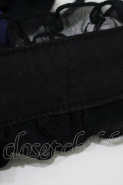 画像5: FRILL / ストライプフリルチョーカー付カットソー  ブラック H-25-11-21-1063-HN-TO-KB-ZH