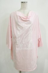 Deorart / ドレープネック5部袖Tシャツ M ピンク H-25-11-21-1066-PU-TO-KB-ZT347