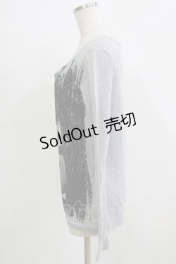 画像2: SEXY DYNAMITE LONDON / プリントロングスリーブカットソー  グレー H-25-11-21-1067-PU-TO-KB-ZH