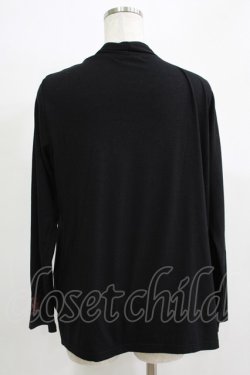 画像3: ALGONQUINS / レイヤード風プリント切替カットソー  ブラック H-25-11-21-1068-AL-TO-KB-ZH