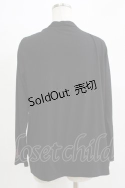 画像3: ALGONQUINS / レイヤード風プリント切替カットソー  ブラック H-25-11-21-1068-AL-TO-KB-ZH