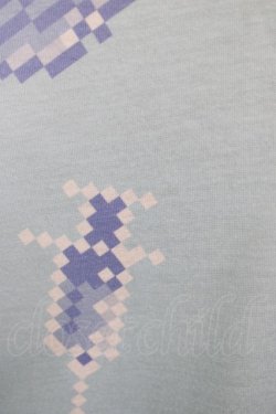 画像4: LISTEN FLAVOR / 8bitフルグラフィックビッグTシャツ F ライトブルー H-25-11-21-1069-PU-TO-KB-ZH