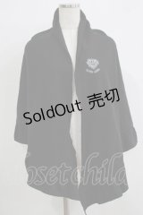 ALGONQUINS / ロゴ刺繍フリルストール  ブラック H-25-11-21-1070-AL-ZA-KB-ZH