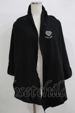 画像1: ALGONQUINS / ロゴ刺繍フリルストール  ブラック H-25-11-21-1070-AL-ZA-KB-ZH