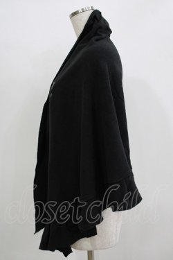 画像2: ALGONQUINS / ロゴ刺繍フリルストール  ブラック H-25-11-21-1070-AL-ZA-KB-ZH