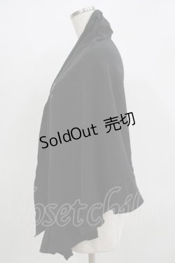 画像2: ALGONQUINS / ロゴ刺繍フリルストール  ブラック H-25-11-21-1070-AL-ZA-KB-ZH