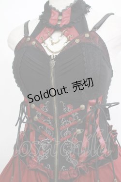 画像4: OZZ ANGELO / Capricious kittyホルタービスチェワンピース  黒×赤 H-25-11-21-1007-OO-OP-KB-ZH