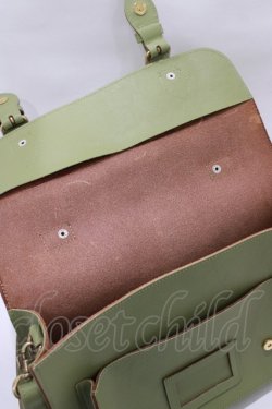 画像3: Jane Marple / Crownエンブレムのサッチェルバッグ  グリーン H-25-11-21-1071-JM-BG-KB-ZH