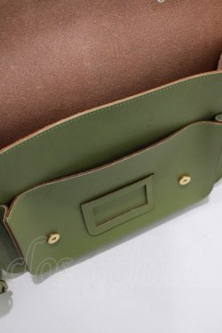 画像4: Jane Marple / Crownエンブレムのサッチェルバッグ  グリーン H-25-11-21-1071-JM-BG-KB-ZH