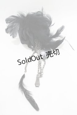 画像1: Sixh / コサージュチャームクリップピン  黒 H-25-11-21-1072-HN-ZA-KB-ZH